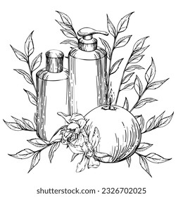 Hand drawn watercolor spa floating candles in glass bowl, orchid flowers and eucalyptus. Isolated object on white background. Design for wall art, wellness resort, print, fabric, cover, card, booklet.