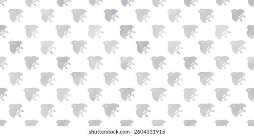 Hand drawn watercolor style  birds pattern called "Chidori" in Japan, Seamless vector watercolor texture background