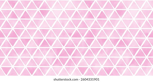 Hand drawn watercolor style triangles pattern called "Urokomon" in Japan, seamless vector watercolor texture background