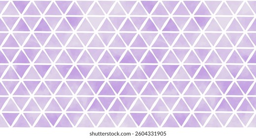 Hand drawn watercolor style triangles pattern called "Urokomon" in Japan, seamless vector watercolor texture background