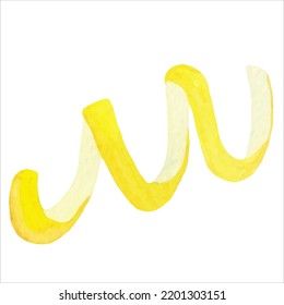 Hand drawn watercolor vector lemon isolated on white background. Fruit lemon vector illustration