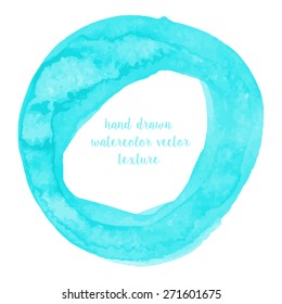 Hand drawn watercolor vector texture, blobs and strokes