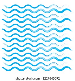 Hand drawn watercolor wave pattern, water texture sketch background