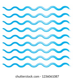 Hand drawn watercolor wave pattern