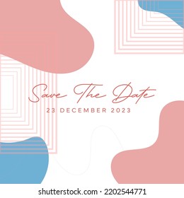 Hand drawn watercolor wedding social media post. Trendy abstract universal template for promotional sales. Can be used for social media posts, stories, mobile apps, banner designs, web or internet ads