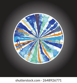 desenho à mão decor aquarela contemporânea artística círculo decorativo padrão de cerâmica placa abstrata cerâmica prato placa padrão decorativo feito à mão cerâmica, arte de parede, presente de decoração interior,