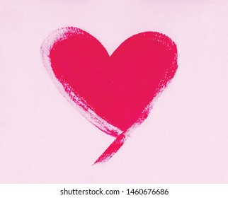 Hand drawn watercolour heart symbolising love and romance, for your designs and artwork - vector