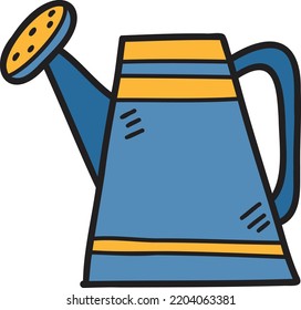 Hand Drawn watering pot illustration isolated on background