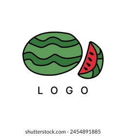 hand drawn watermelon design vector illustration. suitable for logo, brand, packaging, clothing, natural organic product, agriculture business, food label design. symbol for saving Palestine.