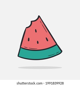 hand drawn watermelon icon Design Template. Illustration vector graphic. doodle watermelon print. hand drawn fruits .Perfect for design elements for decorations, organic food pattern.