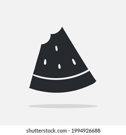 hand drawn watermelon icon Design Template. Illustration vector graphic. doodle watermelon black glyph style isolated on white background.Perfect for design elements for decorations, pattern