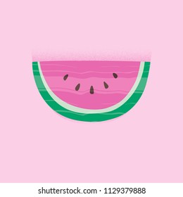 Hand drawn watermelon slice