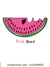 Hand drawn watermelon vector design