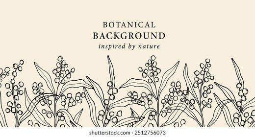 Fundo de água desenhado à mão. Flor nativa australiana