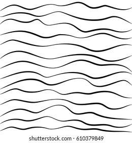 Hand drawn wave lines pattern 