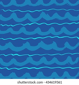 Hand drawn wave vector pattern