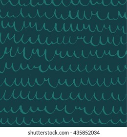 Hand drawn wave vector pattern