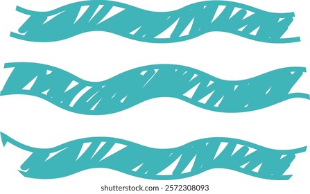 Hand Drawn Waved Pattern Vector Illustration