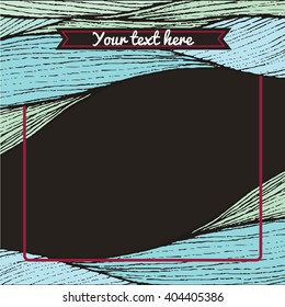 hand drawn waves decoration. abstract stripes border