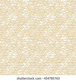 Hand drawn waves pattern. Vector seamless geometric ornament. Abstract geometrical wallpaper.