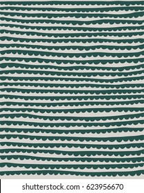 hand drawn waves. vector background.