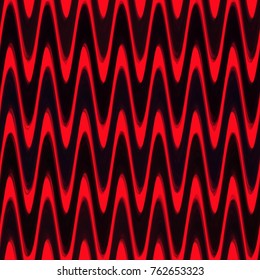 Hand Drawn Waves in Watercolor Style. Fashion Zigzag Texture with Brush Strokes. Cloth, Textile Zigzag Background. Holiday Seamless Wavy Striped Seamless Pattern.
