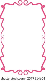 Hand Drawn Wavy Frame Vector Illustration