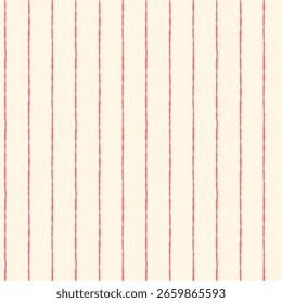 Hand Drawn Wavy Line Seamless Pattern Soft Blue Minimalist Vertical Stripes Background