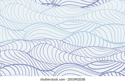 Hand drawn wavy lines. Abstract vector composition with optical illusions and volume.
Geometric seamless pattern for printing on fabrics and paper.
