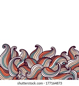 Hand drawn wavy modern background. Can be used to fabric design, wallpaper, decorative paper, web design, etc.