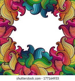 Hand drawn wavy modern background. Can be used to fabric design, wallpaper, decorative paper, web design, etc.
