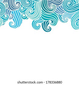 Hand drawn wavy modern background. Can be used to wallpaper, decorative paper, cards, web design, etc. 