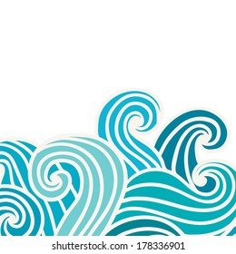 Hand drawn wavy modern background. Can be used to wallpaper, decorative paper, cards, web design, etc. 