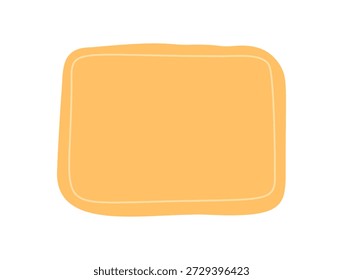 Dibujado a mano rectángulo ondulado con un marco orgánico como fondo. El borde a mano alzada y la forma de mancha funcionan como una insignia de cita y Plantilla para tarjetas, carteles o espacios de texto vacíos.