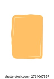 Marco ondulado de la etiqueta engomada del rectángulo dibujado a mano en estilo orgánico del remiendo. La insignia de cita con cuadro de texto para mensaje agrega un fondo único con borde suave, perfecto para mensajes creativos o pantallas de texto.