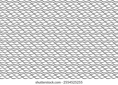 Hand drawn wavy stripe background illustration