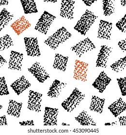 hand drawn wax crayon rough grain paper seamless rectangles pattern