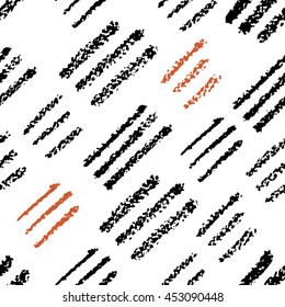 hand drawn wax crayon rough grain paper seamless lines pattern