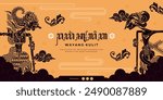 hand drawn wayang kulit background means indonesian traditional puppets