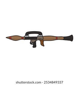 Dibujado a mano ilustración de arma de color - RPG