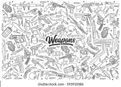 35+ Ideas For Doodle Art Pubg Guns Drawing Sketch