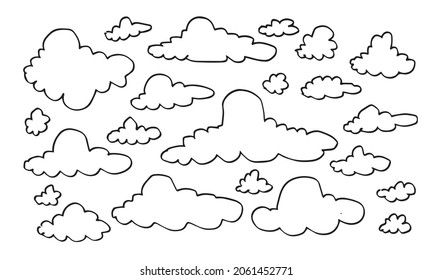 Colección del tiempo dibujada a mano. Ilustración vectorial de estilo plano sobre fondo blanco.