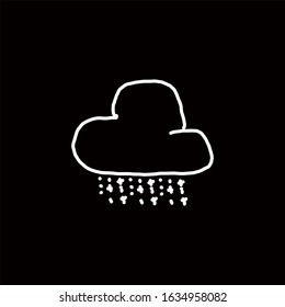 Hand Drawn Weather Icon. Editable Outline Style Vector Logo Template. Unique Sketch Style Also.