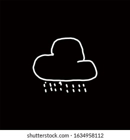 Hand Drawn Weather Icon. Editable Outline Style Vector Logo Template. Unique Sketch Style Also.