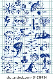 hand drawn weather icons