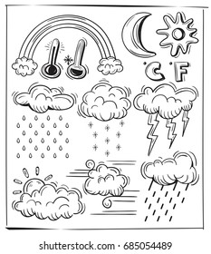 Hand Drawn Weather Set 