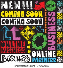 hand drawn web design elements