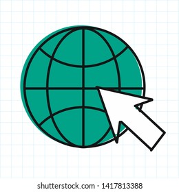hand drawn Web icon page symbol for your web design
