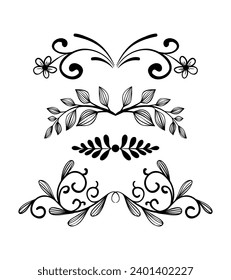 Hand drawn wedding album ornaments	