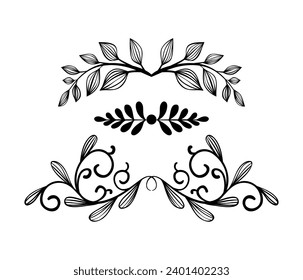 Hand drawn wedding album ornaments	